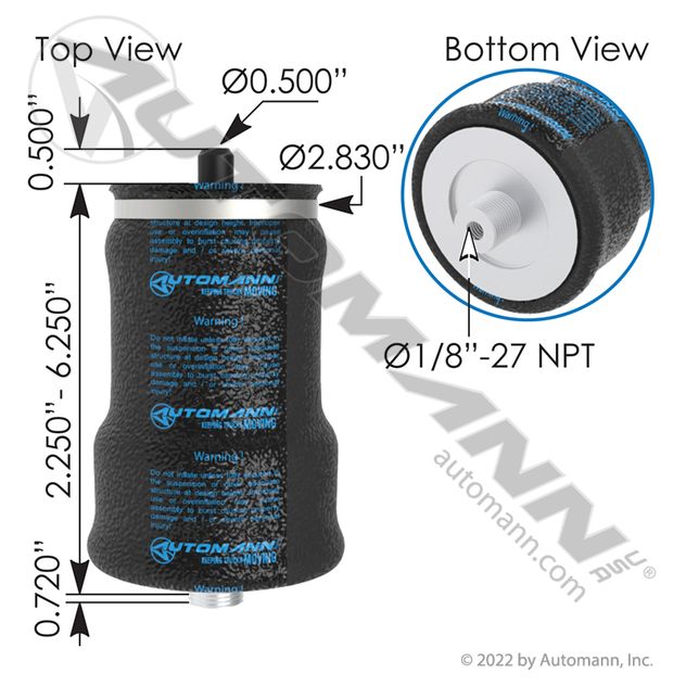 Automann ABSZ70-6001 Air Spring Cabin Bag Kenworth — Great