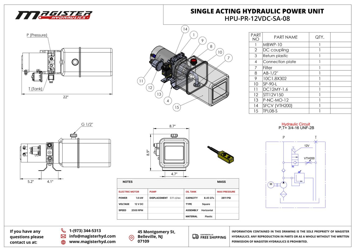 HPU-PR-12VDC-SA-08 5