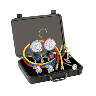 FJC 6785 R-134a aluminum manifold with 72%22