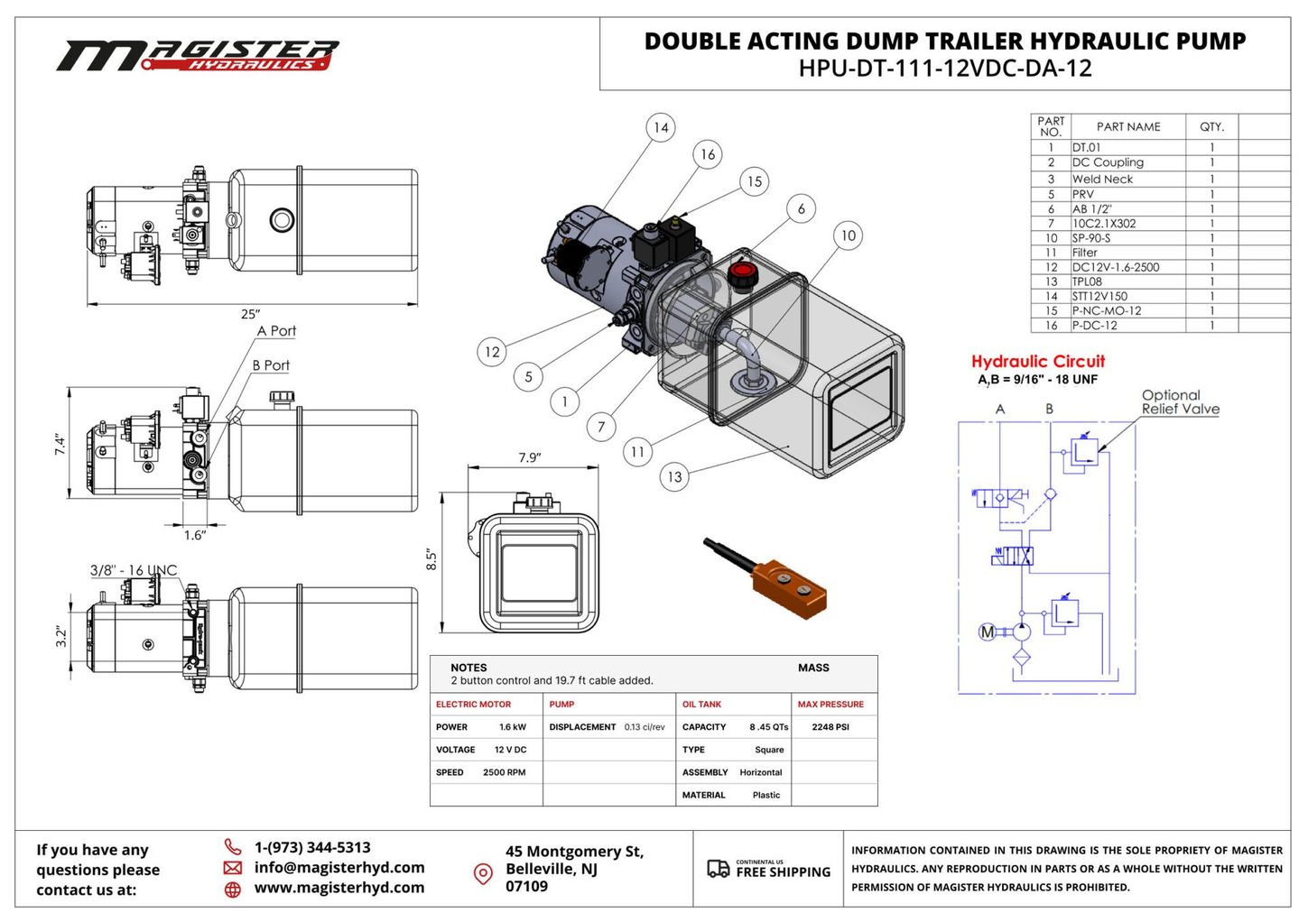 HPU-DT-111-12VDC-DA 1