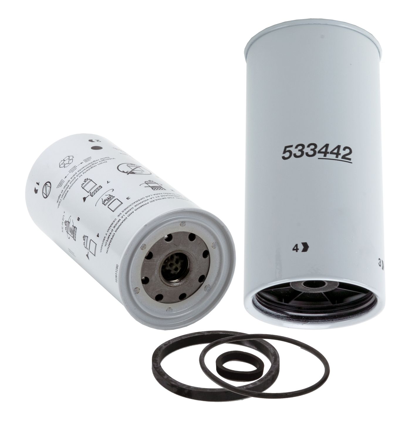 フロッピー Wix 33442 WIX Spin On Fuel Water Separator w/ Open End Bottom