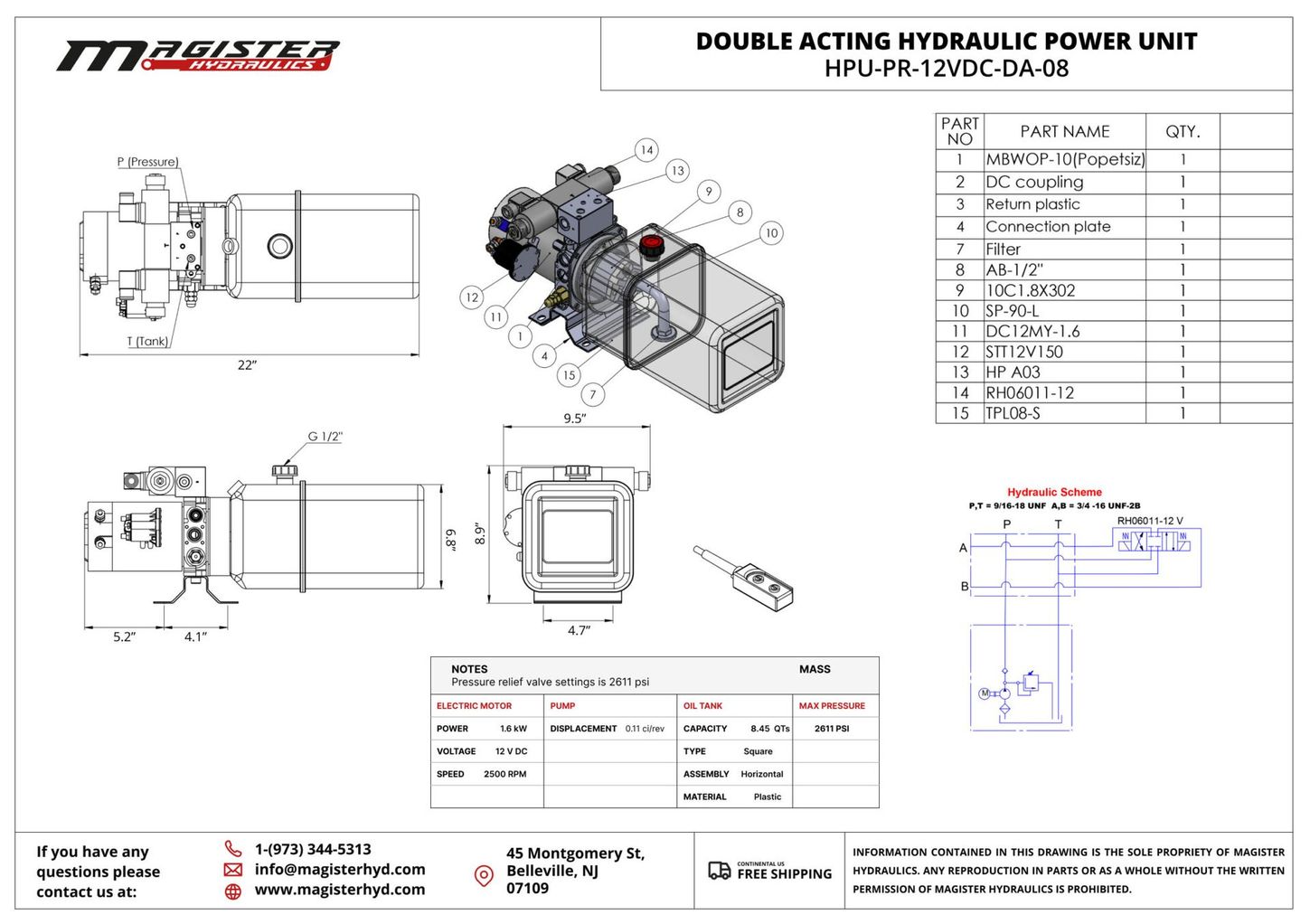 HPU-PR-12VDC-DA-08 6