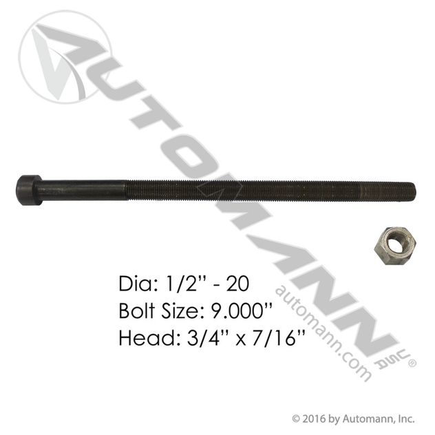 Automann MCB630 Center Bolt 1/2in X 4in — Great American, Inc.